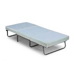 Puf Cama Plegable. El Puf Cama Plegable nos viene de maravilla para atender visitas inesperadas, ocupándonos poco espacio, 64 x 81 x 50 cm de alto, y convertirlo en cama de 80 x 182 x 36 cm de alto. Práctico, resistente y útil, con funda lavable. Disponible en 4 tapizados, Azul, Marrón, Gris y Paris. La cama auxiliar perfecta para nuestros invitados.