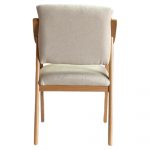 Sillón-Silla con Brazos Madera Haya Tapizado Beis