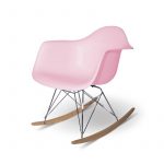 sillón balancín infantil rosa