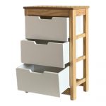 Cajonera Ancha 3 Cajones Roble Blanca