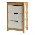 Cajonera Ancha 3 Cajones Roble Blanca