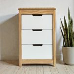 Cajonera Ancha 3 Cajones Roble Blanca