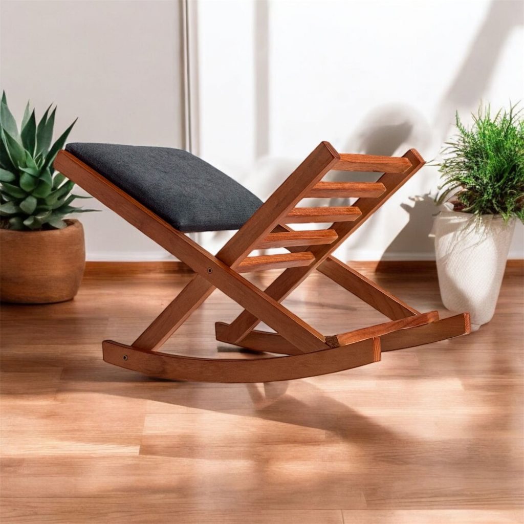 Reposapiés cerezo marengo plegable de madera