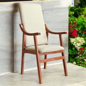 Sillón con brazos Extra Alto Cerezo Beis